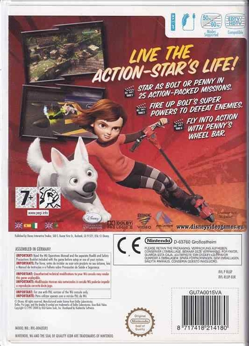 Disney Bolt - Nintendo Wii (B Grade) (Genbrug)